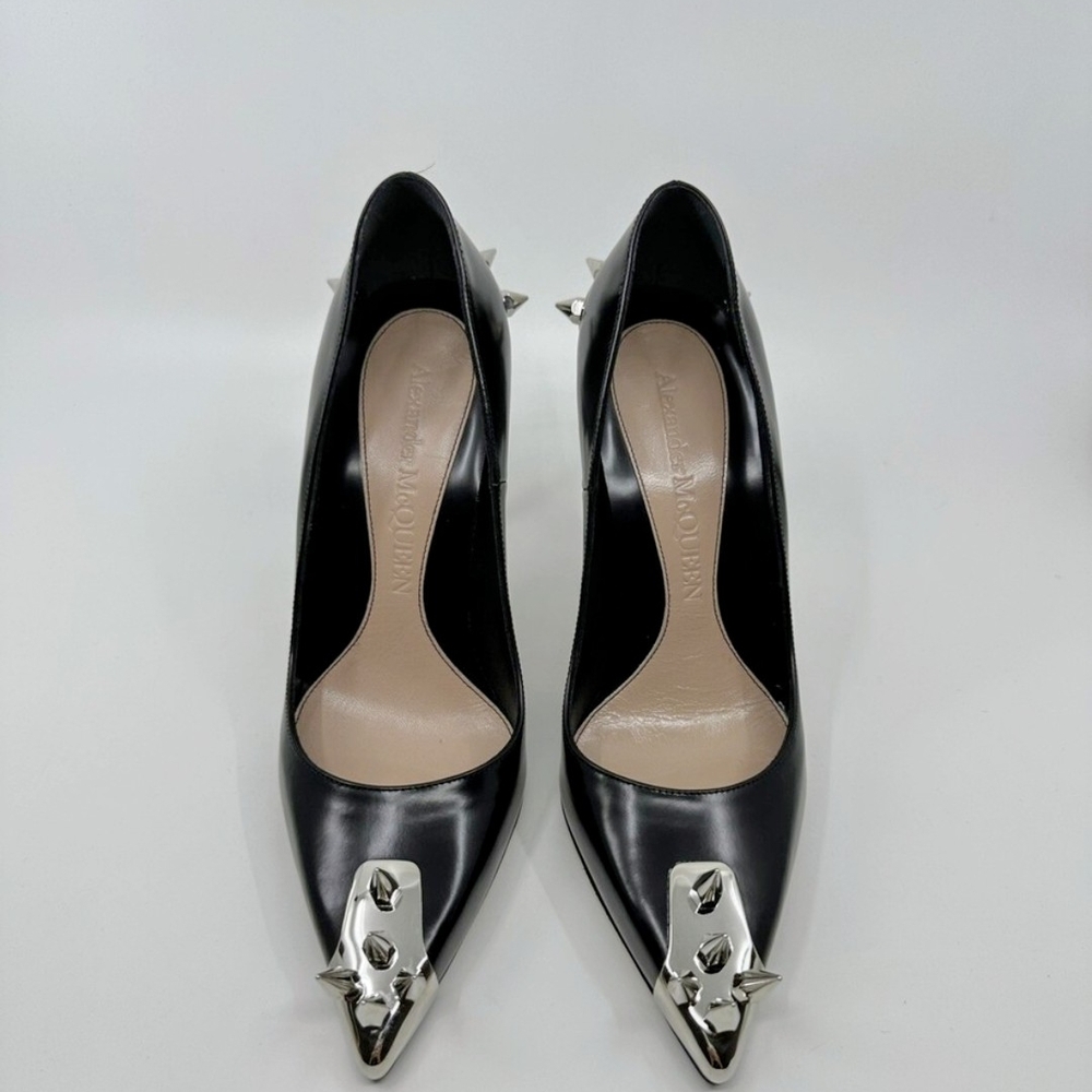 Alexander McQueen Black Spiked Heels